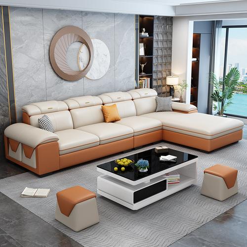 禧漫屋现代简约科技布沙发客厅家具家居沙发意式布艺大小户型简欧风格
